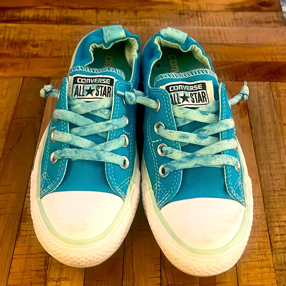 Converse CT All Star Shorline Slip On Sneakers Turquoise Women Size 6 EUC